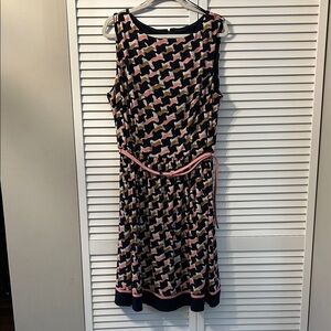 Jessica Howard Multicolor Geometric Midi Dress